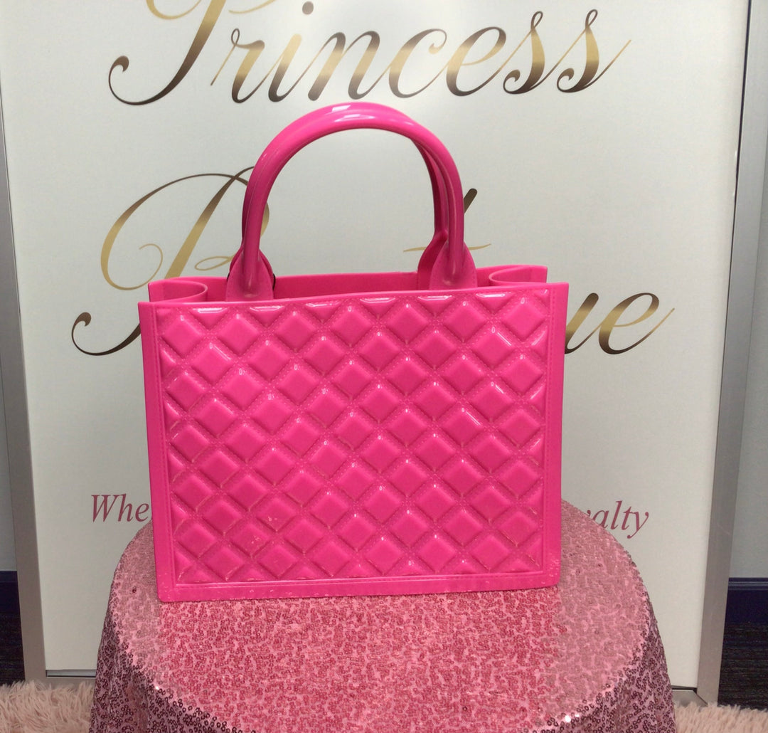 Rubber Pink Tote Purse