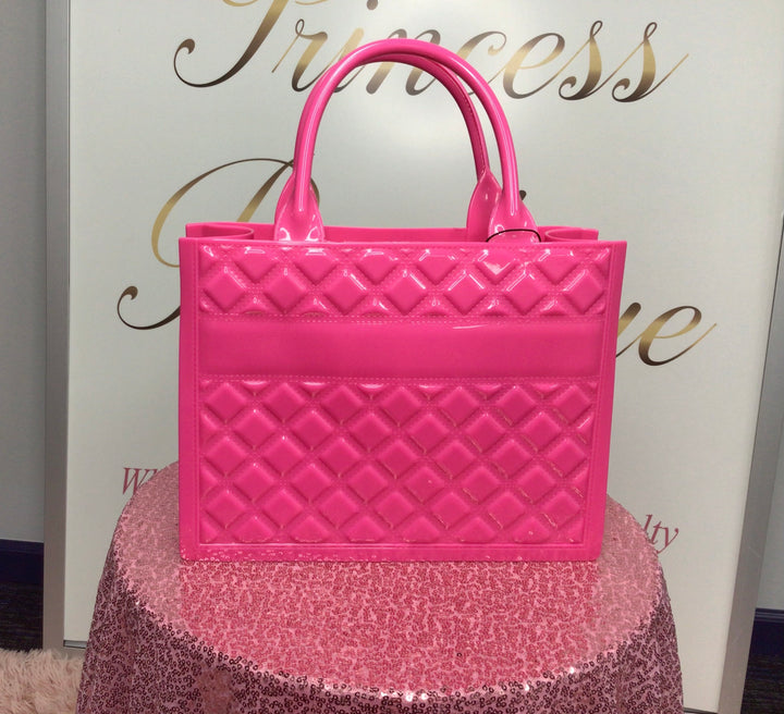 Rubber Pink Tote Purse